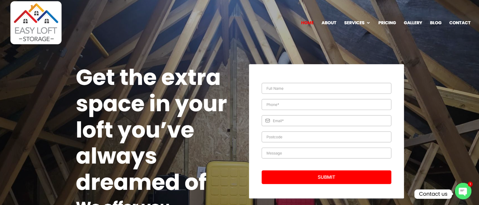 Easy Loft Storage website homepage